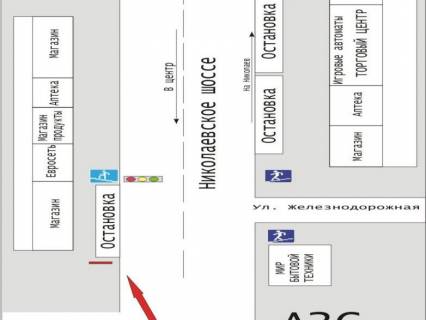 Бэклайт B в Херсоне, 3x4  Николаевское шоссе,11 схема