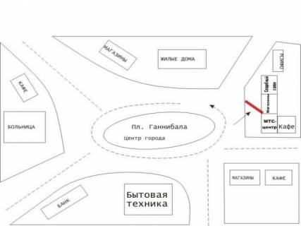 Беклайт A у Херсоні, 3x4  пл. Ганібалла- вул. Пугачова схема