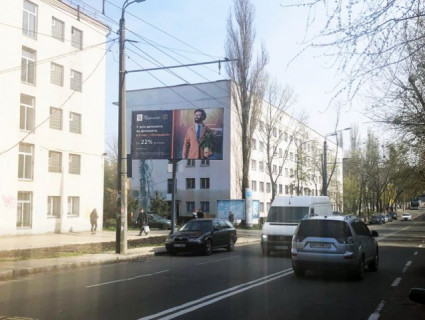 Білборд, Бігборд (Борд)  B у Києві, 6х3  Гарматна вул., 51 (нічний клуб Forsage, Альфа-банк, Аптека АНЦ, НАУ), в напрямку Відрадний проспект Фото 1