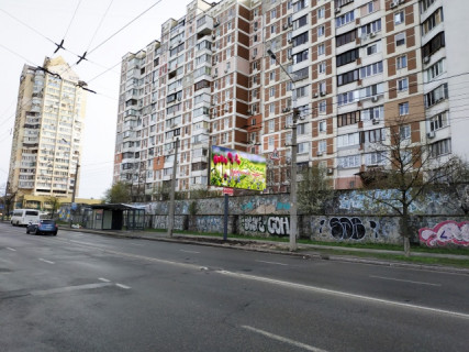 Билборд A в Киеве, 6х3  В. Івасюка просп.60 (Героїв Сталінграда) (Ощадбанк, Бджілка маркет, Державна податкова інспекція в Оболонському районі), в напрямку Північна вул. фото 1