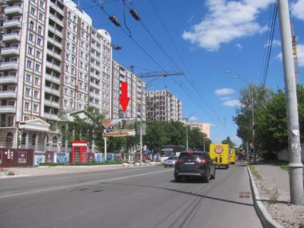 Білборд, Бігборд (Борд)  B у Києві, щит  Максимовича М. вул. (Трутенко Онуфрія), 22 (Академія СБУ, клуб "SAXON", 600м. до ст. м. Васильківська), в напрямку Голосіївського просп. Фото 1