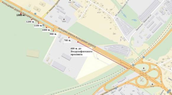 Билборд A в Киеве Окружная дорога, 900 м до Жилянского моста схема