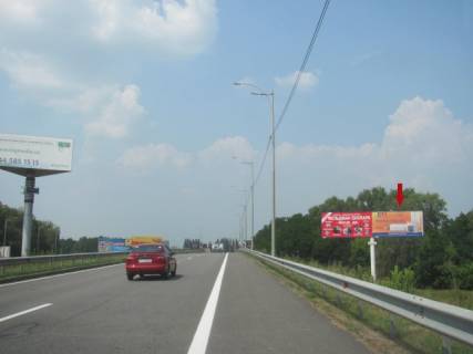 Билборд A в Борисполе, 6x3  Бориспільське шосе з Аеропорту "Бориспіль", (ландшафтний дизайн "Мій Сад"), (виїзд на міст), правий фото 1
