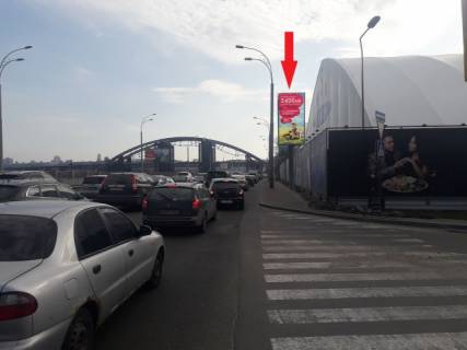 Билборд A в Киеве Набережно-Рибальська вул. (Гаванський міст, Арт-причал, фітнес клуб 5-й елемент), в напрямку Набережно -Хрещатицька вул., в центр фото 1