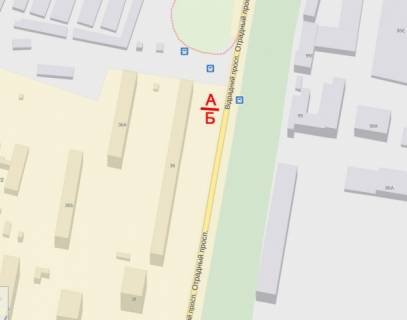 Билборд B в Киеве Отрадный пр-т, 36 (конечная трамвая) схема