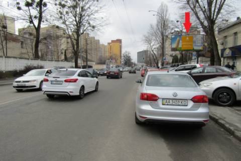 Білборд, Бігборд (Борд)  A у Києві, щит  Михайла Максимовича вул.(Трутенка Онуфрія вул.), 10 (Академія СБУ, ЖК "Нова Англія", ЖК "Паркленд", Сільпо), 600м. від ст. м. Васильківська), в напрямку Кільцевої дороги Фото 1
