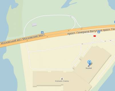 Призма A в Киеве просп. Романа Шухевича (Генерала Ватутіна), (заезд в Скай мол) - 193732 схема