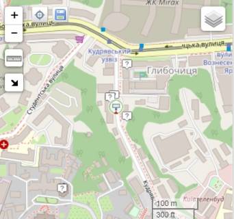 Бэклайт B в Киеве, 3.14x2.3  Кудрявський узвіз, 5, (Кристал банк), в напрямку вул. Глибочицькій схема