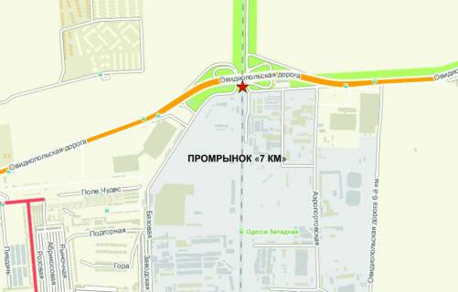 Білборд, Бігборд (Борд)  A у Одесі, 6x3  Овидіопольська дорога /Промринок "7км", ТЦ "Метро" №2 схема