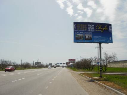 Билборд A в Одессе, 3х6  Об'їзна дорога (27+270км) за АЗС ОККО, між розв'язкою Два Стовпи і промринком 7км фото 1