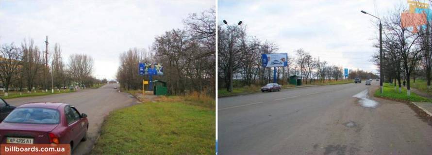 Билборд A в Бердянске перетин пр. Пролетарський - вул. Героїв Сталінграду (виїзд з міста по трасі Т0815, 150 м. до заправки "DP") фото 1