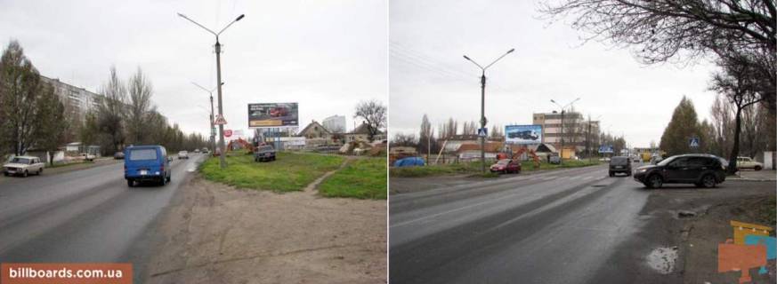 Білборд, Бігборд (Борд)  A у Мелітополі Перетин вул. В.Інтернаціоналістів / вул.Р.Люксембург (біля поворотоу до СТО "ВАЗ" -ДП "Мелітополь ЛАДА") Фото 1