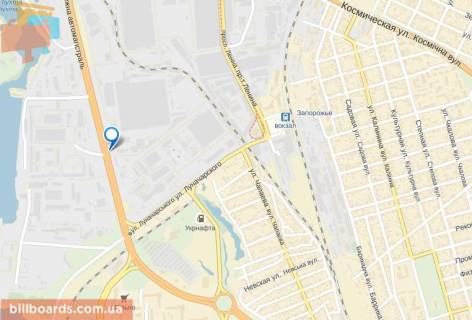 Билборд B в Запорожье Набережна автомагістраль (ліворуч, напроти КПП № 7 ПАТ "ЗАЗ") схема