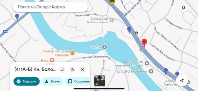 Билборд B в Белой Церкви пр. Кн. Володимира перехрестя вул. Надрічна схема
