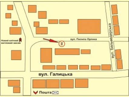 Ситилайт A в Ивано-Франковске Пилипа Орлика №3    СМ "Фуршет" схема