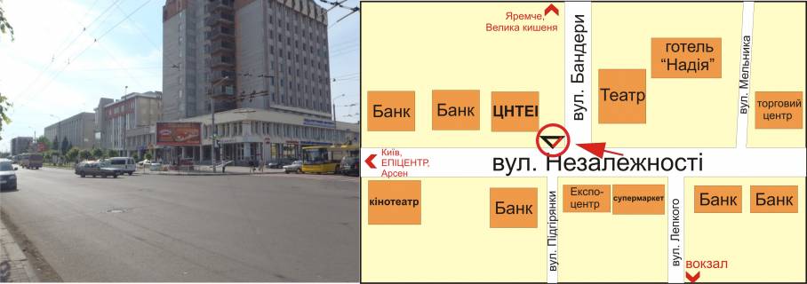 Призма A в Ивано-Франковске, 3х6  Незалежності-Бандери - 389476 схема