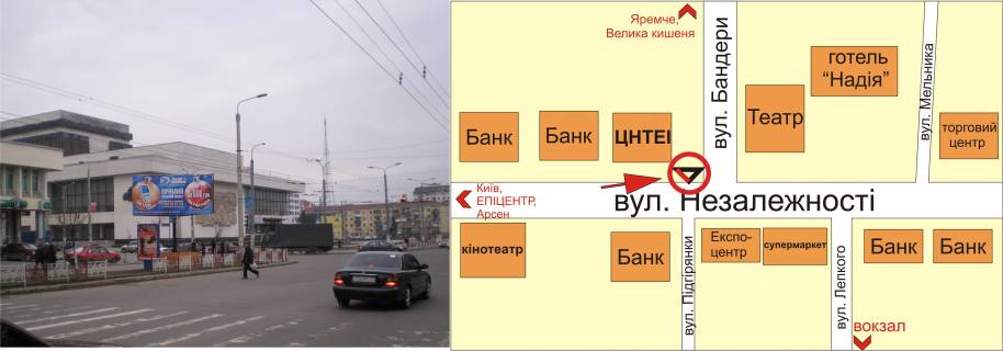 Призма B в Ивано-Франковске, 3х6  Незалежності-Бандери                                                                 - 121741 схема