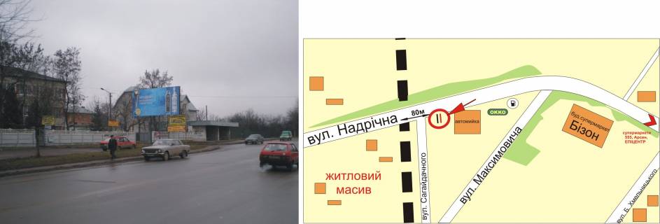 Билборд B в Ивано-Франковске, 3х6  Надрічна   КП "Житло" схема