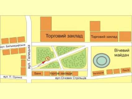 Ситилайт B в Ивано-Франковске Вічевий майдан (Перемоги)-Галицька №2 схема
