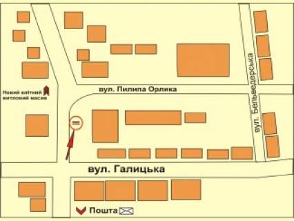Ситилайт A в Ивано-Франковске Пилипа Орлика №2    СМ "Фуршет" схема