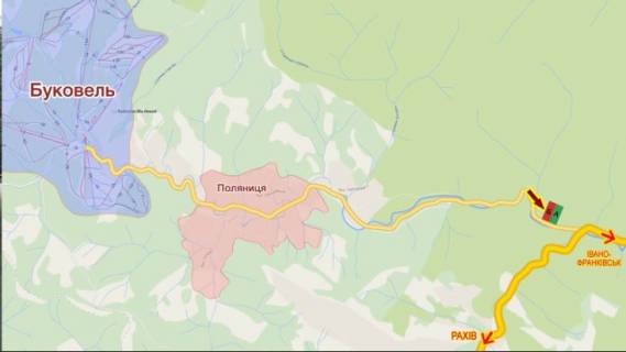 Билборд B в Буковеле, 3х6  Яблуниця №4   НОВИЙ схема