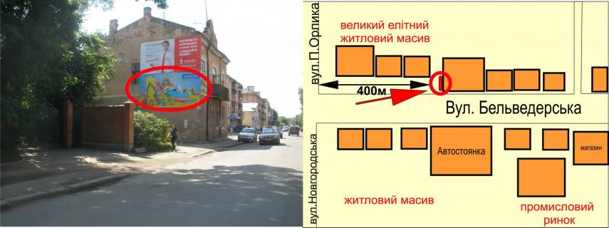 Билборд B в Трасах Івано-Франківська, 3х6  Тисменицька №6 вїзд з Івано-Франківська схема