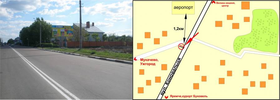 Billboard A in Ivano-Frankivsk, 3х6  Konoval'ca   ( got. "Ajvengo" ) scheme