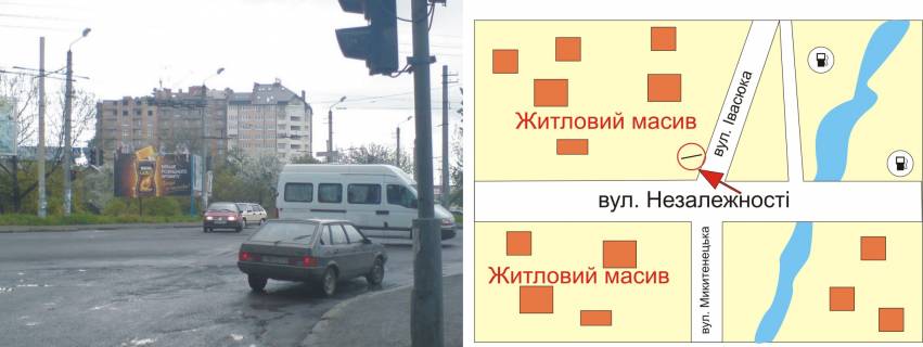 Билборд B в Ивано-Франковске, 3х6  Тисменицька №9 вїзд з Івано-Франківська схема