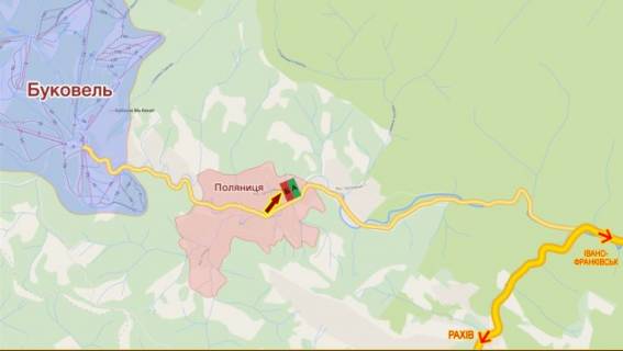 Билборд B в Буковеле, 3х6  с.Паляниця  №1 схема