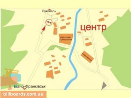 Білборд, Бігборд (Борд)  A у Надвірній с.Лоєве ст.А схема