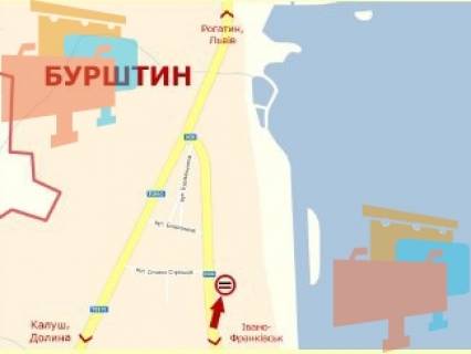 Билборд A в Бурштыне вул.Міцкевича (Вїзд з Ів-Фр) ст.А фото 1