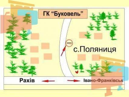 Билборд A в Буковеле с.Паляниця (за мостом) ст.А схема
