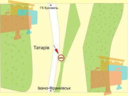 Білборд, Бігборд (Борд)  B у Татарові с.Татарів (напрямок на Буковель) ст.Б схема