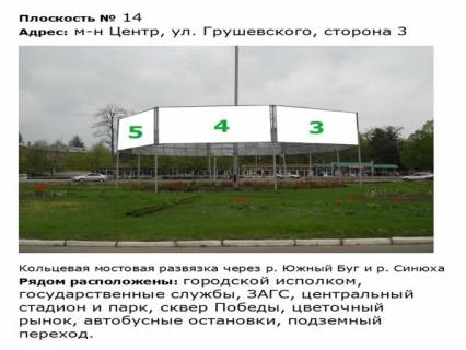 Билборд A в Первомайске Кольцево мостовая развязка_8-мигранная  конструкция_ул. Грушевского_м-н Центр 3 фото 1