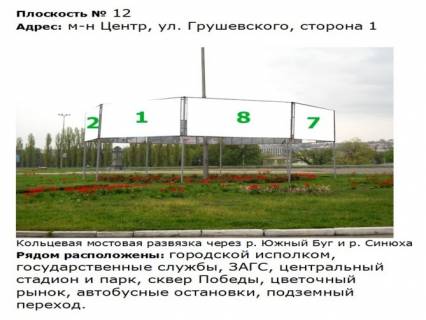Билборд A в Первомайске Кольцево мостовая развязка_8-мигранная  конструкция_ул. Грушевского_м-н Центр 1 фото 1