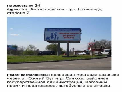 Билборд A в Первомайске ул. Автодоровская_ул С.Белого (бывшая ул. Готвальда (4-хгранная  конструкция))2 фото 1