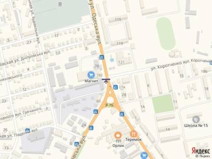 Билборд B в Первомайске ул. Одесская_м-н Коротченко (Автопарк) 6 схема