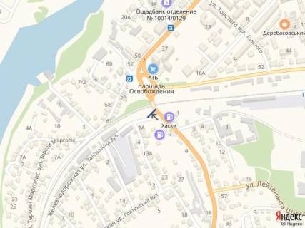 Билборд B в Первомайске ул Одесская_м-н Центр (ЖД мост) схема