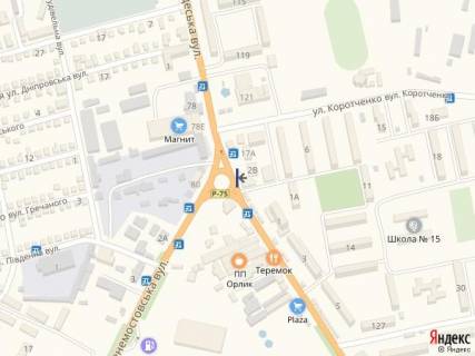 Билборд A в Первомайске ул. Одесская_м-н Коротченко(рынок Коротченко) 11 схема