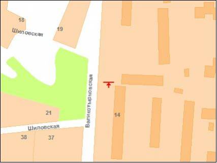 Билборд A в Полтаве ул.В.Тырновская, 18 (КОНСОЛЬ) схема