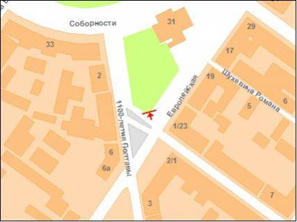 Scrolller, Scroll A in Poltava st.Frunze - st.Lenina - 188137 scheme