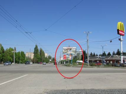Билборд A в Полтаве, 3х6  Європейська вул. (Фрунзе) - Х.Шосе вул. (Фуршет) фото 1