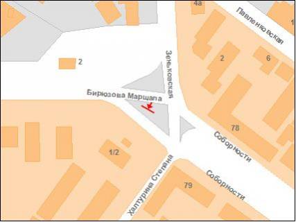 Скролер, Скрол A у Полтаві пл.Зыгина (на треугольнике) с ул.Зеньковская - 188158 схема