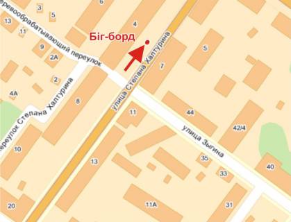 Билборд B в Полтаве, 3х6  Тролейбусна вул. (Степана Халтуріна)., 4 схема