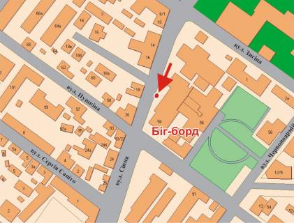 Билборд B в Полтаве, 3х6  Сінна вул.,18 схема