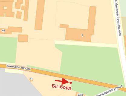 Billboard A in Poltava, 3х6  K.Sose, st., 25 (Avtorinok) scheme