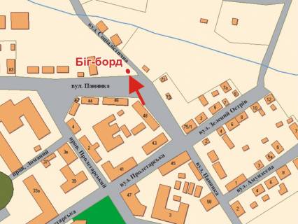 Билборд A в Полтаве, 3х6  Панянки вул., 46(Евродом) схема