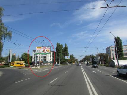 Билборд B в Полтаве, 3х6  Європейська вул.(Фрунзе)- Ст.Фронту вул. фото 1
