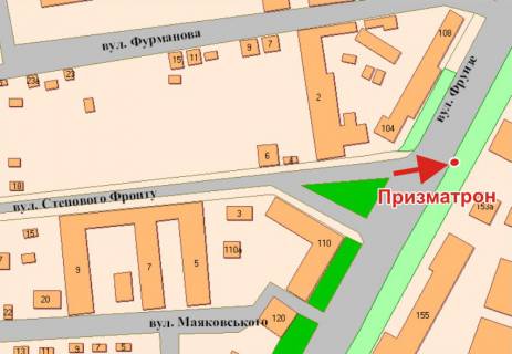 Билборд  в Полтаве Європейська вул. (Фрунзе), 153(зліва) схема