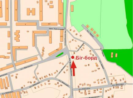 Billboard A in Poltava, 3х6  V.Tirnivs'ka st.(zup. "Biblioteka") scheme